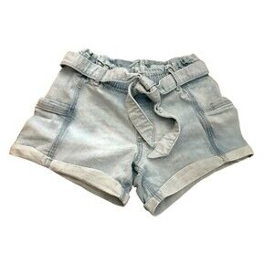 Abercrombie Kids High Rise Paper Bag Waist‎ Denim Shorts Size 13-14